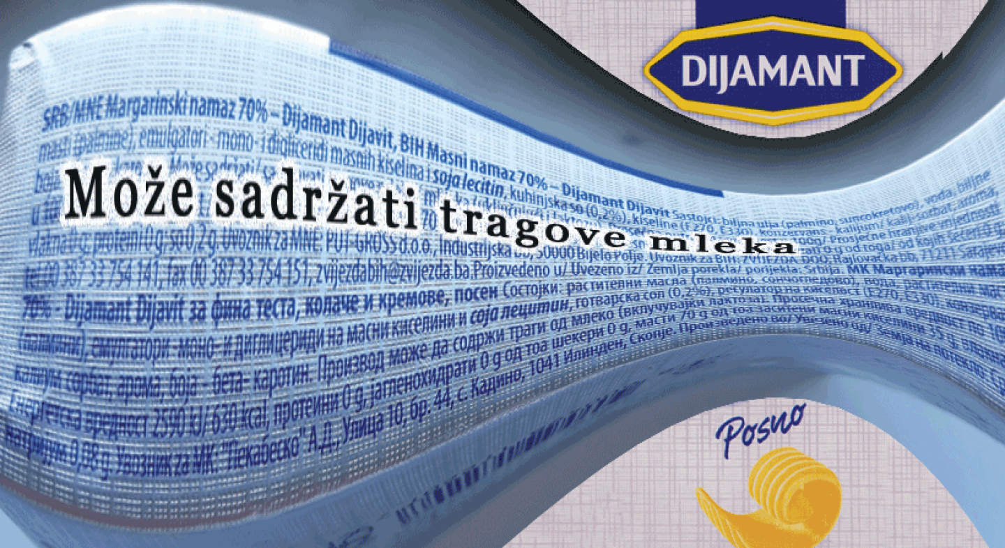 Može sadržati tragove mleka Može sadržati tragove mleka,margarin,